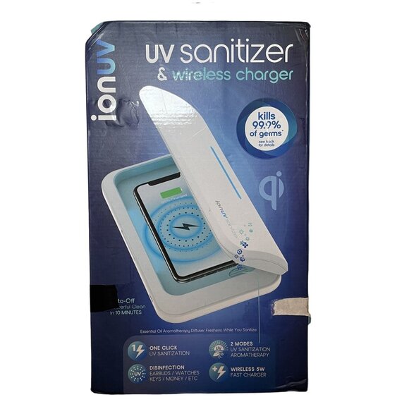 IonUV UV Sanitizer & Wireless Charger 5W Sanitizes Kills 99.9% Germs 10 Minutes - Picture 1 of 14